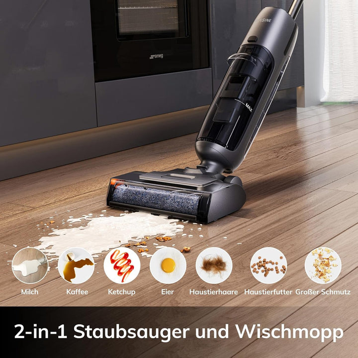 D90 Akku Nass Trockensauger Saugwischer mit Selbstreinigung