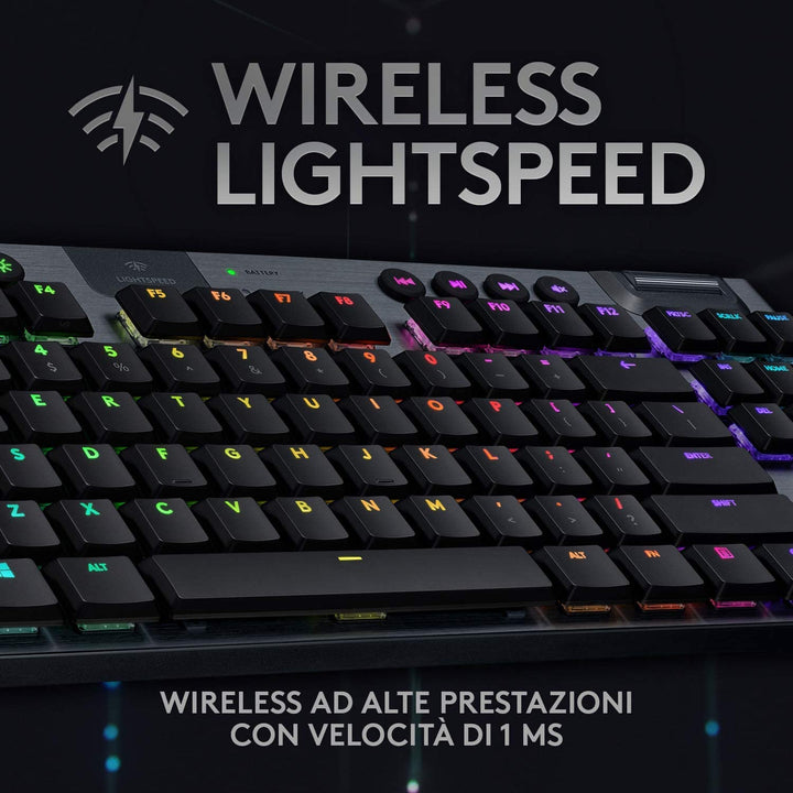 Logitech G 915 Lightspeed TKL Tenkeyless-Tastatur, kabellos, mechanisches Gaming-Profil, GL-Tactile