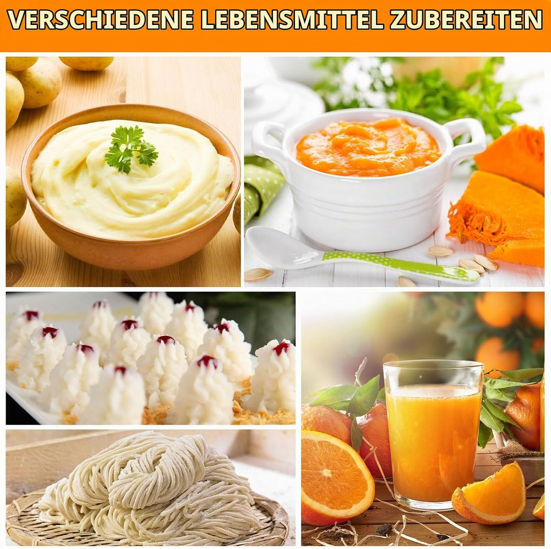 Kartoffelpresse Edelstahl Spätzlepresse mit 3 Lochscheiben Multifunktional Spaghettieispresse Kartof