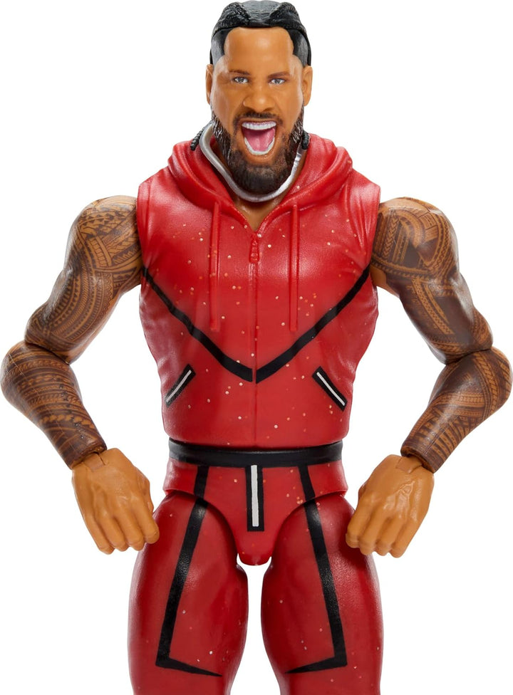 Mattel WWE Jimmy USO Actionfigur, Hauptkampf-Serie #161, ca. 15 cm grosse Superstar-Sammelfigur mit