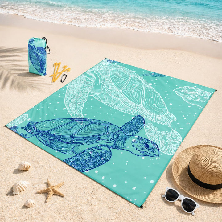 Siegvoll sandfreie Stranddecke 200x140 cm – wasserdichte Picknickdecke, Ultraleicht & kompakt, inkl.