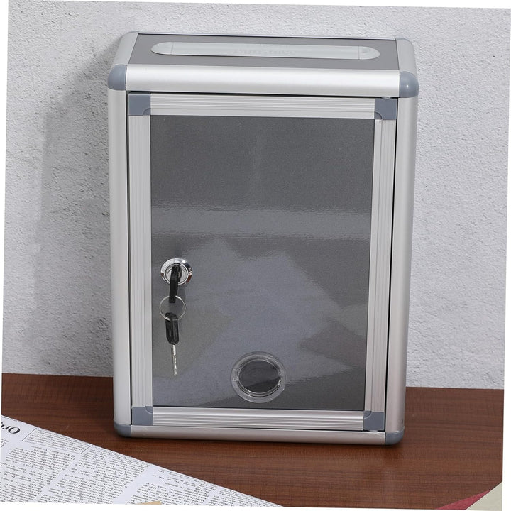 NUOBESTY Kasten Vorschlagsbox Mit Schloss Aluminiumbox Wahlurne Mailbox Vorschlagboxen Outdoor-dekor