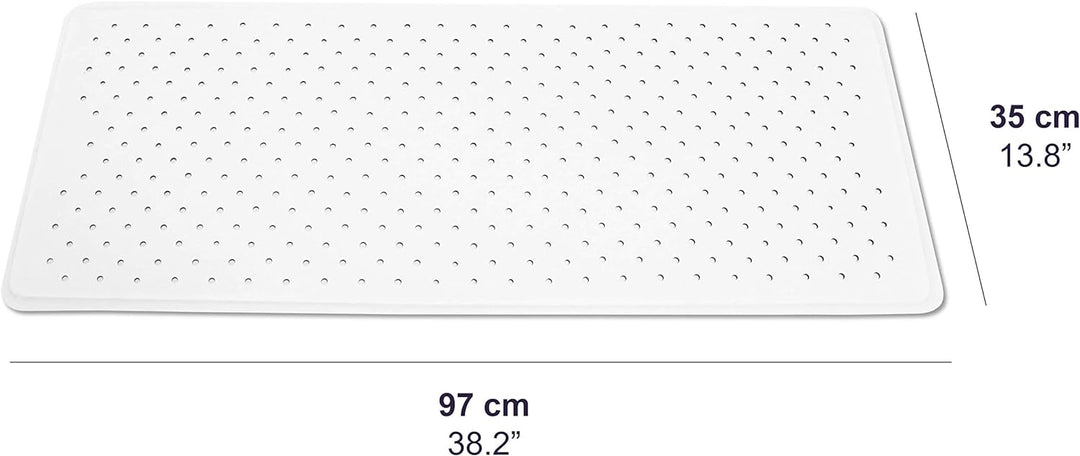 KMINA - Badewannenmatte rutschfest (97x35 cm), Badewannenmatten Schimmelresistent, Badewanneneinlage