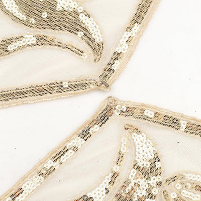keland Damen Festlich Pailletten Umhang Schal Schultertuch Stola Tuch für Abendkleid X-gold, X-gold