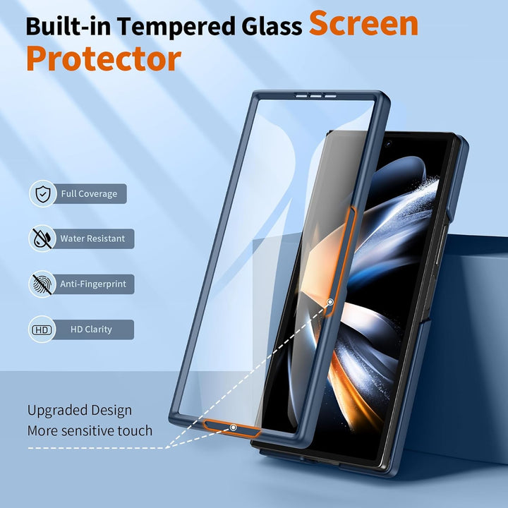 für Samsung Galaxy Z Fold 7 Hülle [Kompatibel mit MagSafe] mit Displayschutzfolie, Hart PC Ultra Dün