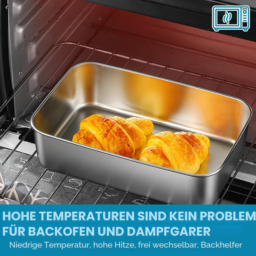 4 Stück Edelstahl Kastenform Brotbackform: 22.8*15.3*5.9cm Antihaft Kastenform Rechteckig Toastbrot