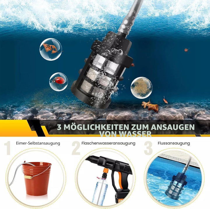 Elektro Hochdruckreiniger 6000W 350 bar FL chenreiniger Dampfstrahler 5000 PSI, 6-in-1 Verstellbarer