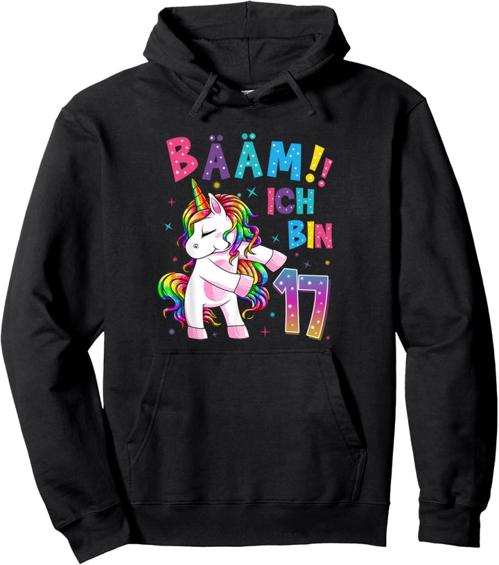 17 Geburtstag Mädchen 17 Jahre Lustiges Einhorn Kostüm Pullover Hoodie