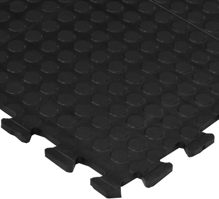 Gummi-Bodenfliese Schwarz 12 mm 90x120 cm | Stossdämpfend, geräuschreduzierend, rutschfeste Untersei
