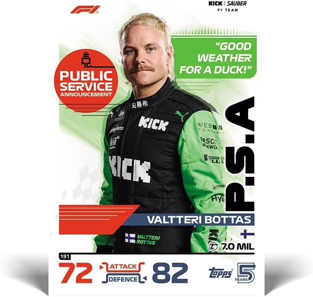 Topps Turbo Attax Formula 1 2024 - Mega Tin - Five Fold - enthält 66 Turbo Attax-Karten, darunter ei