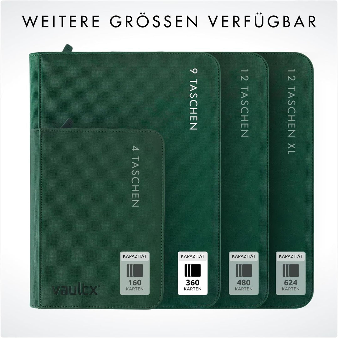 Vault X Premium eXo-Tec Zip Heftmappe - 9 Fächer Sammelkarten Trading Cards Mappe - 360 Fächer mit S