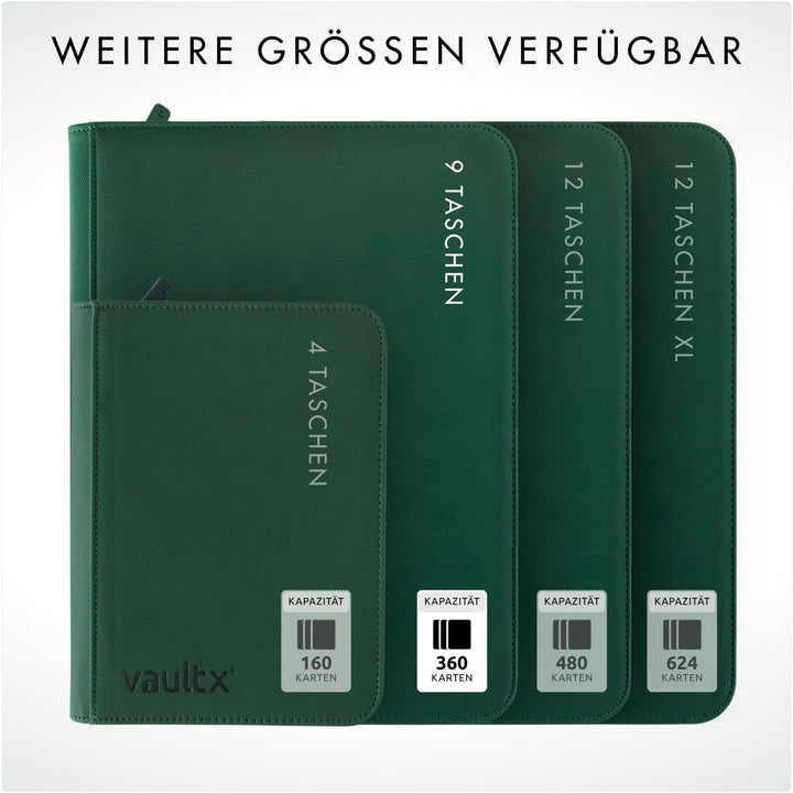 Vault X Premium eXo-Tec Zip Heftmappe - 9 Fächer Sammelkarten Trading Cards Mappe - 360 Fächer mit S