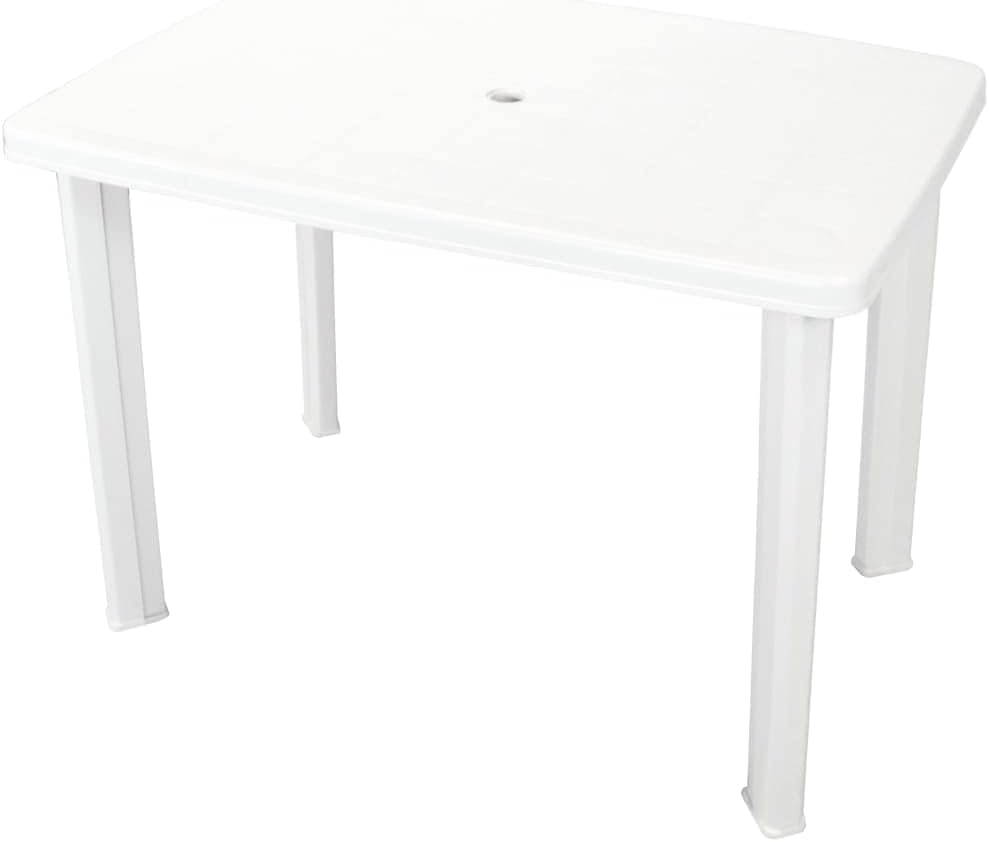 vidaXL Gartentisch mit Schirmloch Witterungsbeständig Esstisch Campingtisch Tisch Terrassentisch Gar