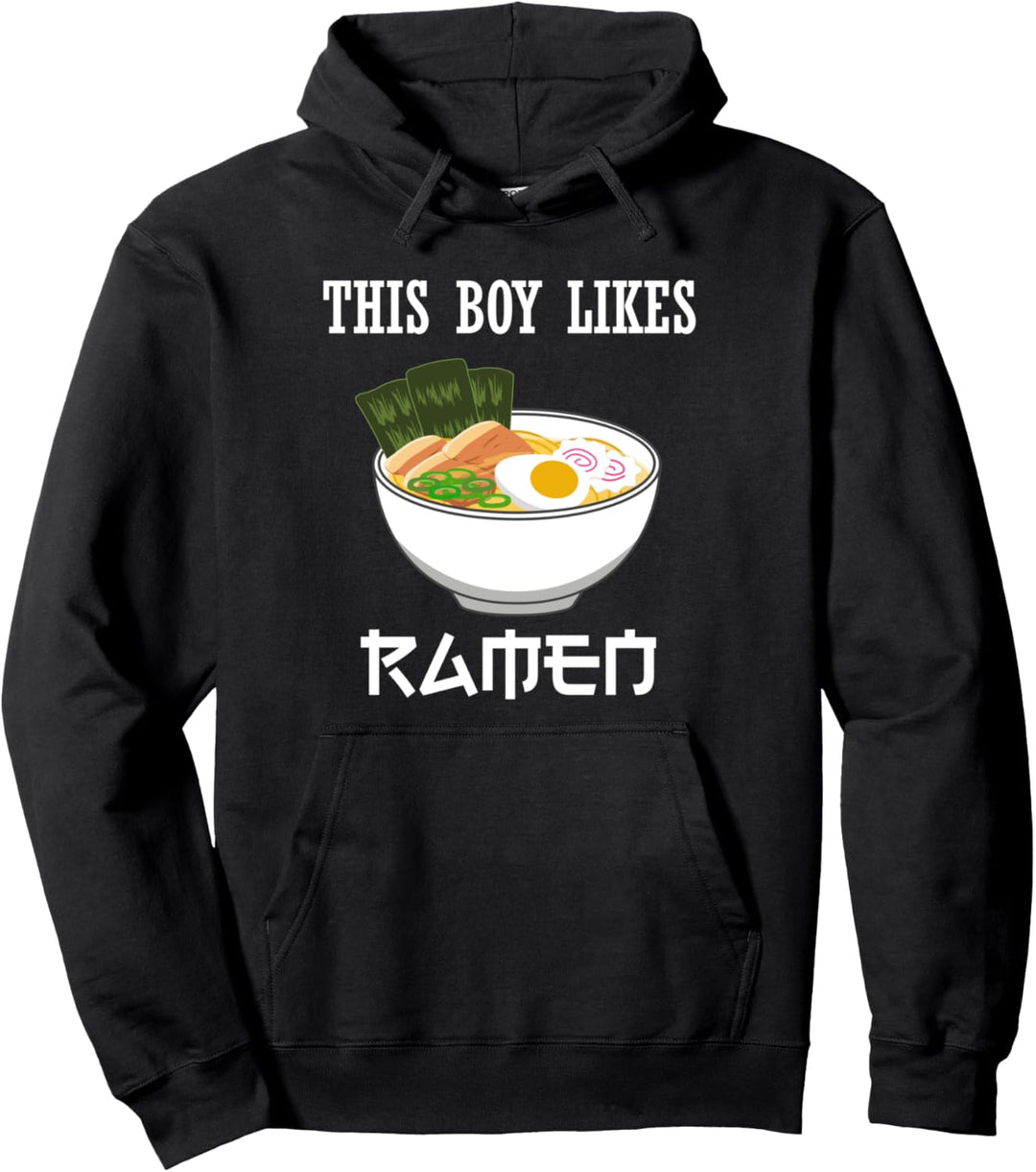 Junge mag japanisches Essen Lustige Ramen-Nudeln Pullover Hoodie