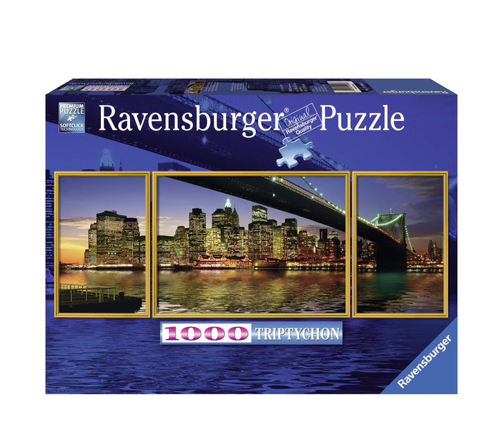 Ravensburger 19906 - New York: Brooklyn Bridge - 1000 Teile Triptychon Puzzle