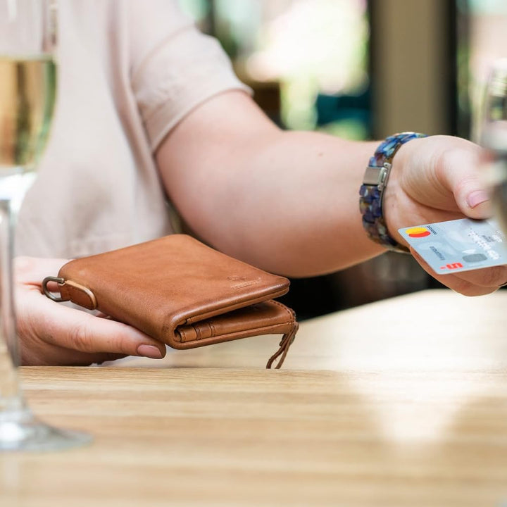 DONBOLSO® Damen Slim-Wallet Rio I Mini Ladies-Geldbörse aus Leder I 4 Kartenfächer & RFID- Schutz BZ