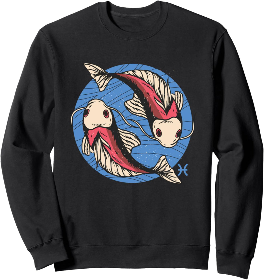 Fische Tierkreiszeichen Horoskop Astrologie Fisch Symbol Sweatshirt