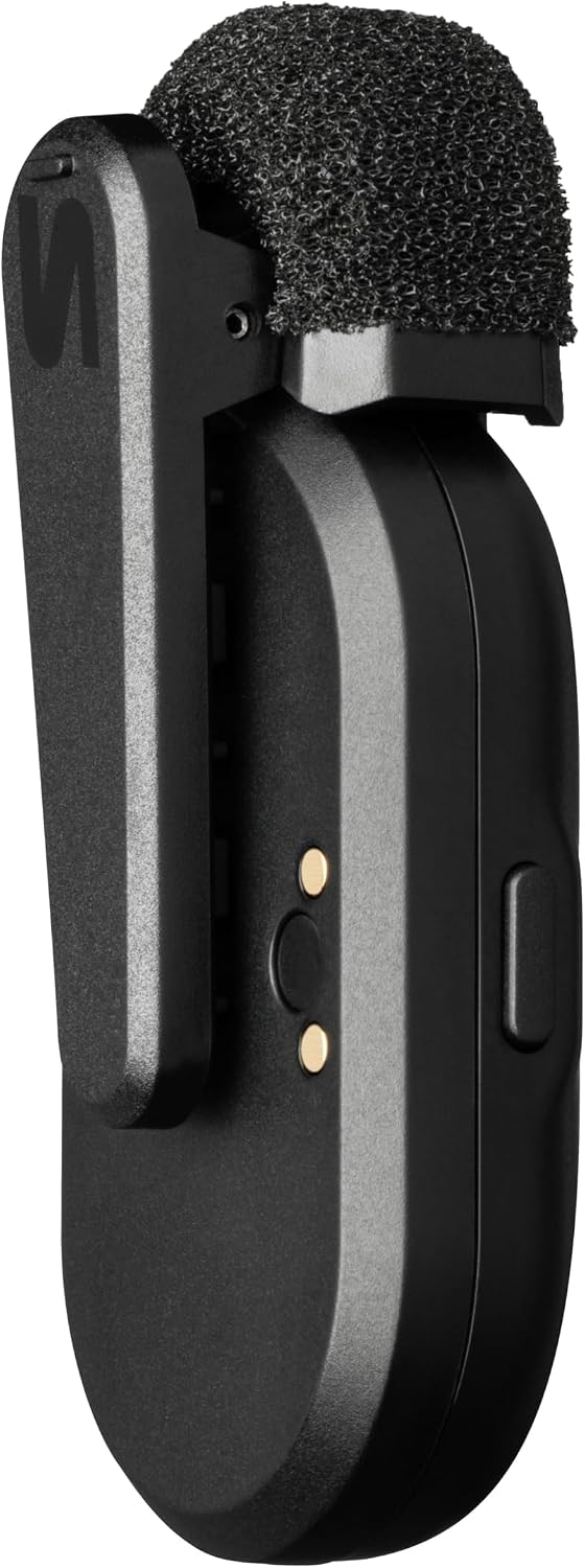 Shure MoveMic One - Professionelles Funk-Ansteckmikro für iPhone &amp; Android, Bluetooth Mini Mic, 24 S