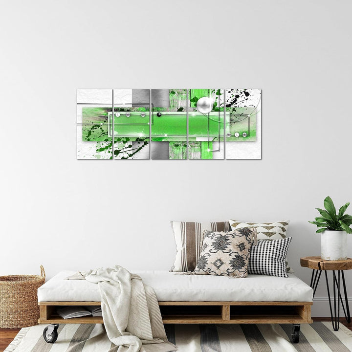 Runa Art Bild Abstrakt Wandbilder auf Vlies Leinwand 5 Teilig Wanddekoration Wohnzimmer Schlafzimmer