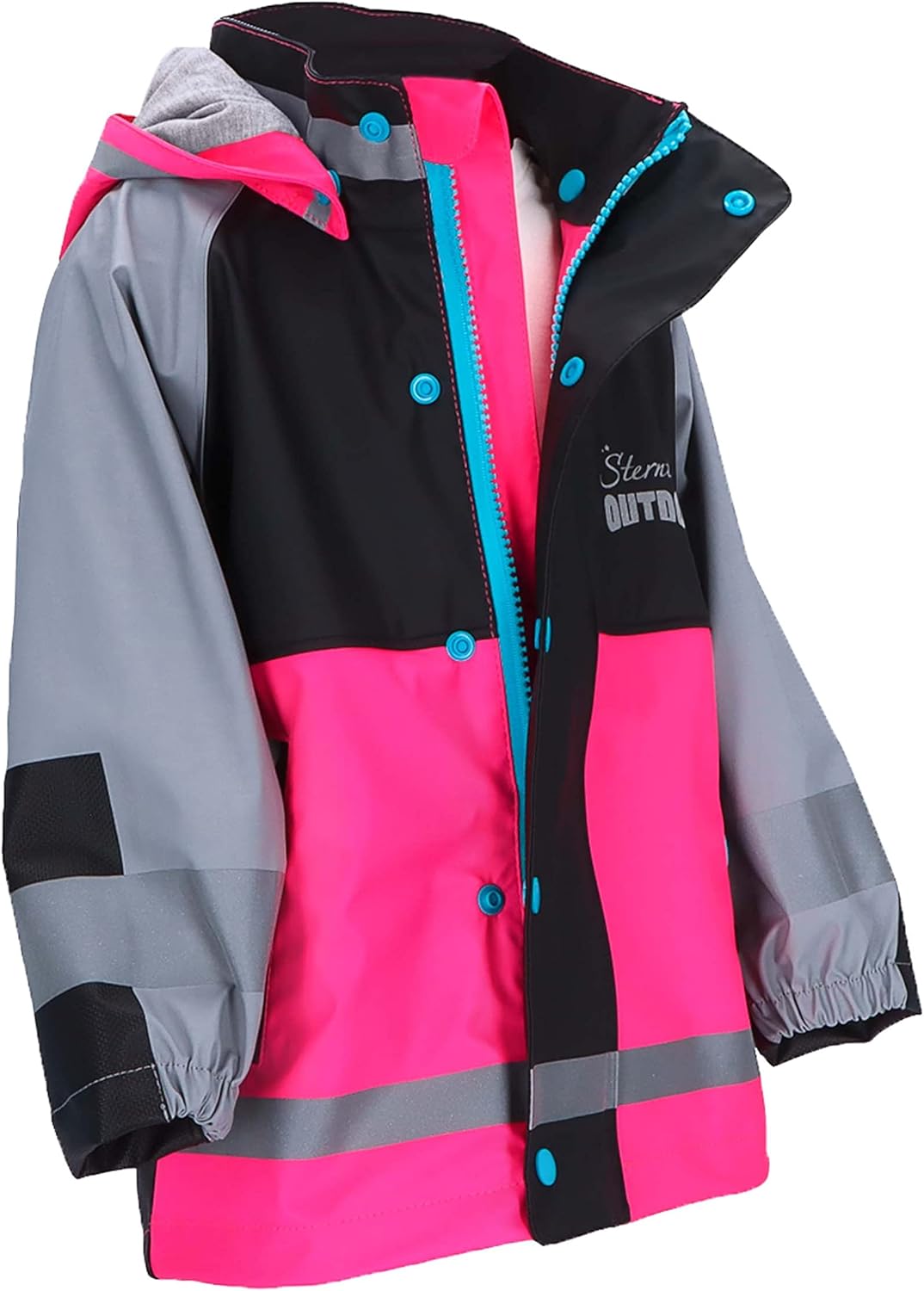 Sterntaler Unisex Kinder Blockfarben Funktions-Regenjacke 86 Rosa, 86 Rosa