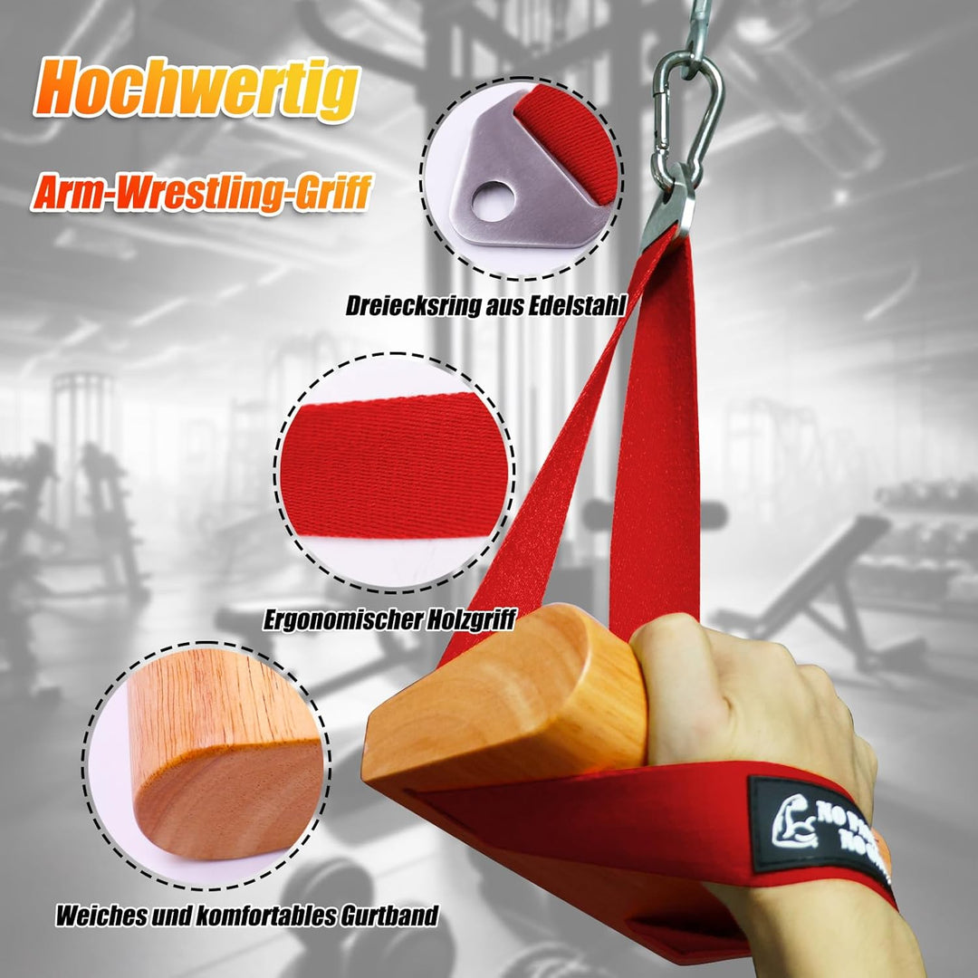 J Bryant Armwrestling-Stärkegriff – Ergonomischer Holzgriff-Trainer für Unterarm & Handgelenk, Funkt