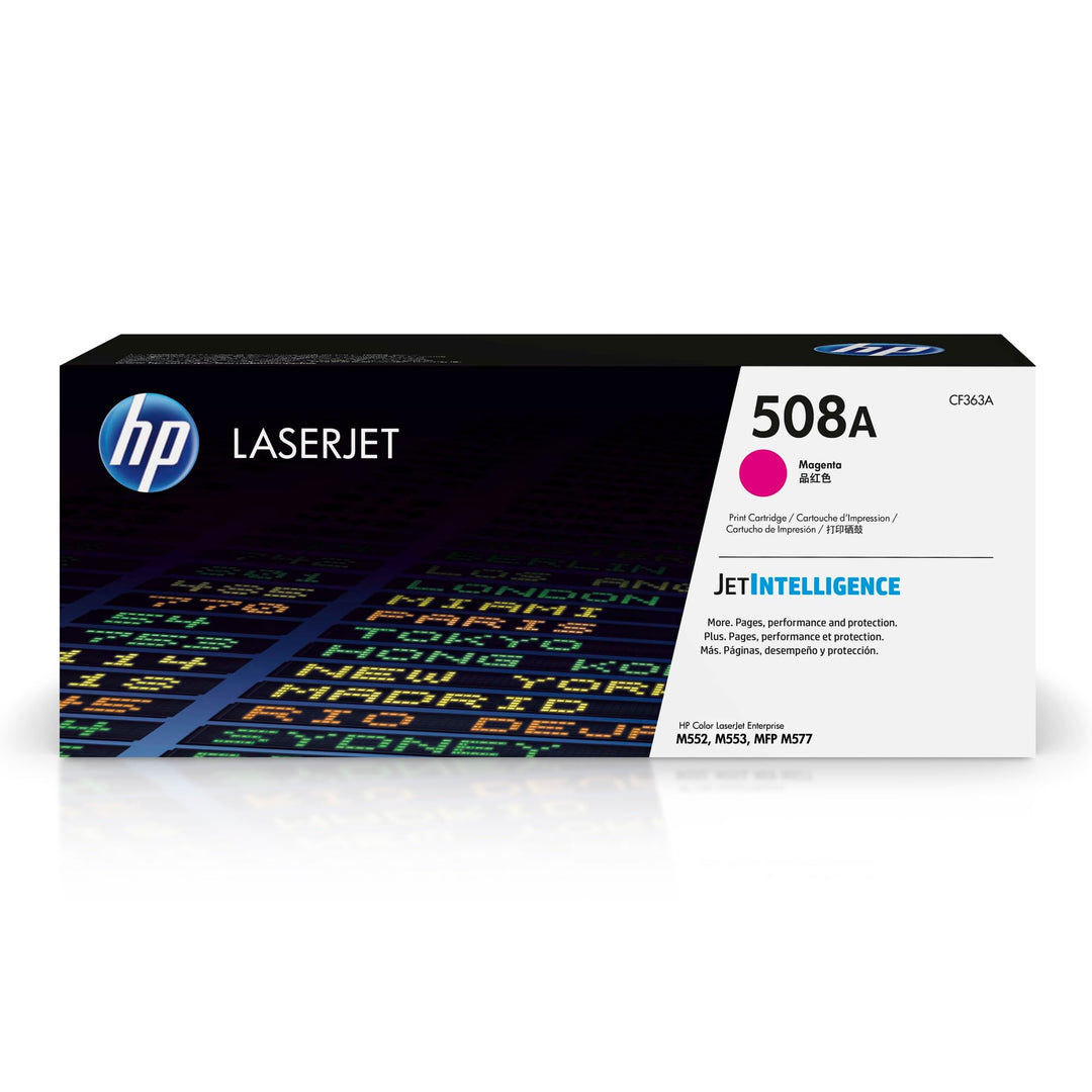 HP 508A (CF363A) Rot Original Toner für HP Color Laserjet Enterprise M552dn, M553, M577, Magenta Mag