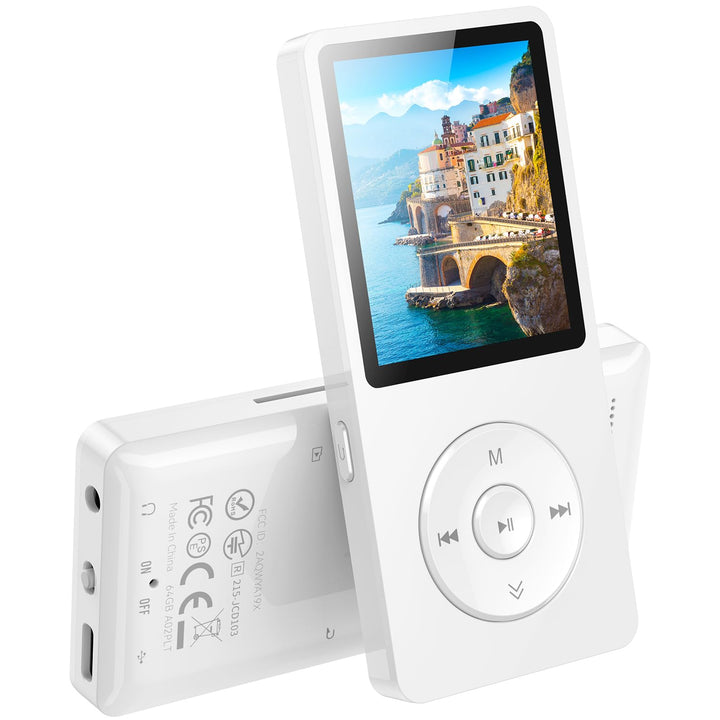 AGPTEK 64GB MP3 Player Bluetooth 5.3 mit Lautsprecher, 40 Stunden Akkulaufzeit Kleiner und klassisch