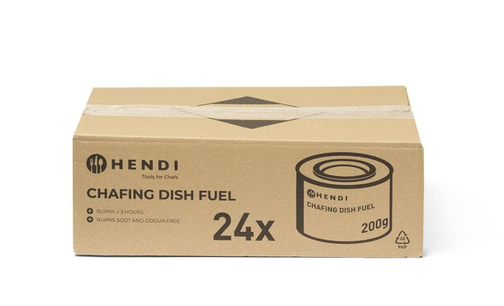 HENDI Brennpaste, 24 Stück, russ- und geruchlos, Brenndauer ± 3 Stunden, Brenngel, Fire Paste, für W