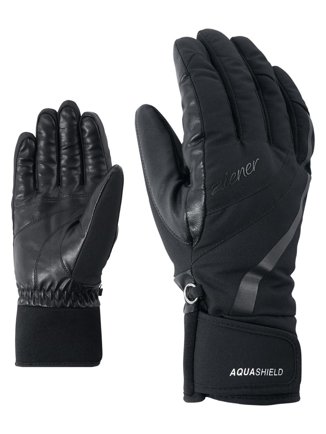 Ziener Damen Kitty As Ski-Handschuhe/Wintersport | Wasserdicht, Atmungsaktiv 8.5 Schwarz, 8.5 Schwar
