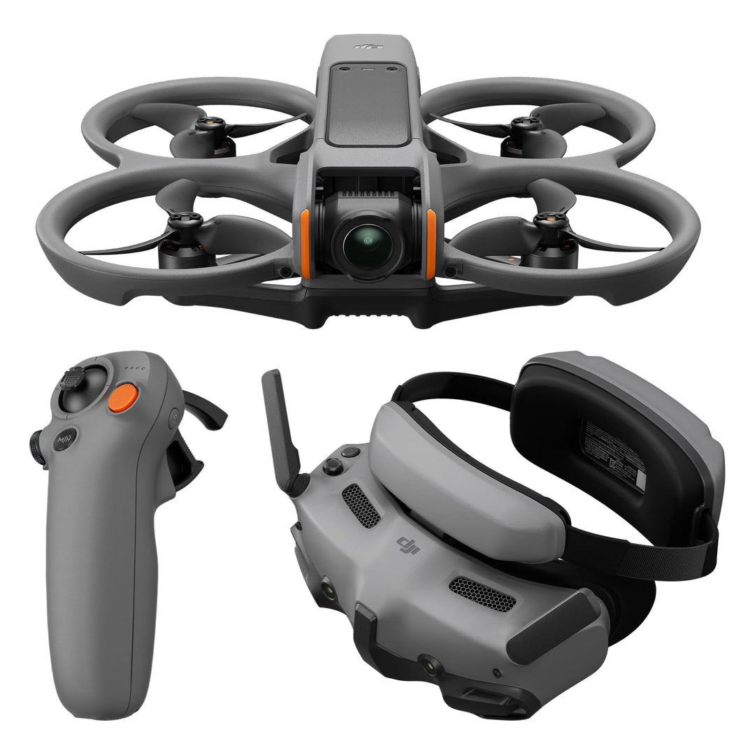 DJI Avata 2 Fly More Combo (1 Akku), FPV-Drohne mit 4K-Kamera, mit Propellerschutz, Flips/Rollen auf