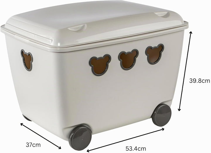 BranQ - Home essential - Multifunktionsbehälter für Spielzeug Bear 55 l, BPA-freier Kunststoff PP, b