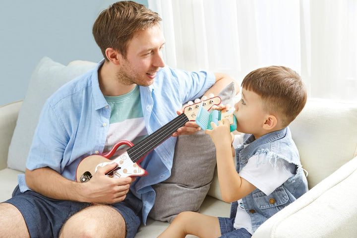 Hape Leuchtende Lern-Harmonica | Mundharmonika Musikspielzeug mit Licht für Kinder | ab 3 Jahren, Bl