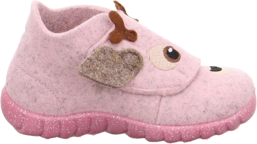 Superfit Mädchen Happy Wollfilz Hausschuh, Rosa 5520, 29 EU
