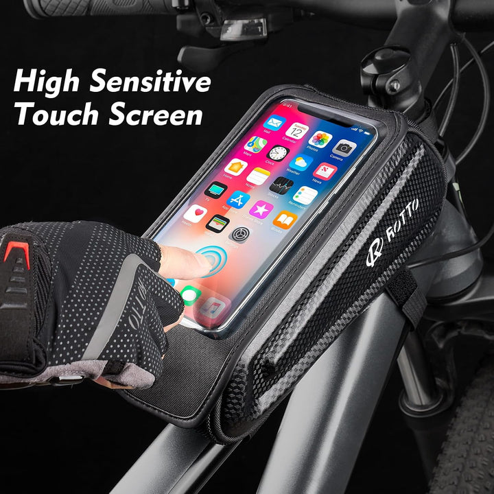 ROTTO Fahrrad Rahmentasche Handyhalterung Wasserdicht Fahrradtasche Rahmen Harte Schale Handytasche