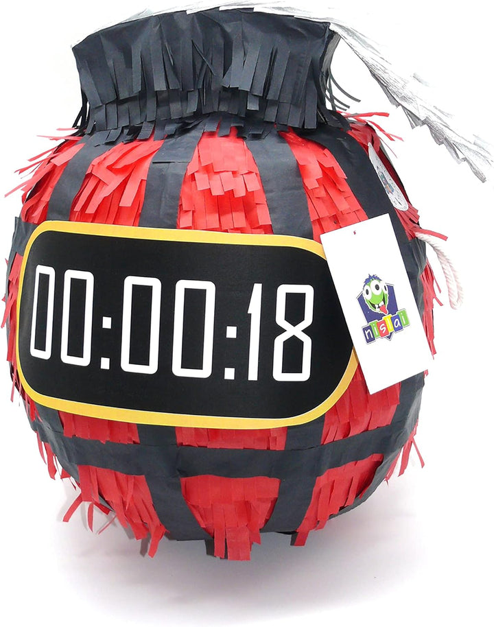 Bombe Pinata | Ideal für die Junge Geburtstag Party | oder Deko | Farbe zur Auswahl: Grün, Rot, Blau