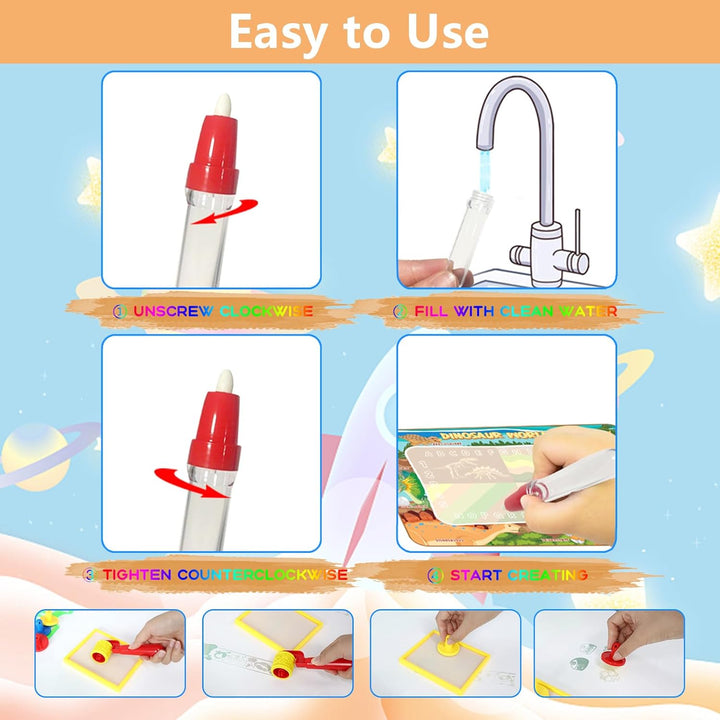 LEcylankEr Wasser Doodle Matte 120x90cm, Gross Aqua Doodle Wassermalmatte XXL, Magic Doodle Malmatte