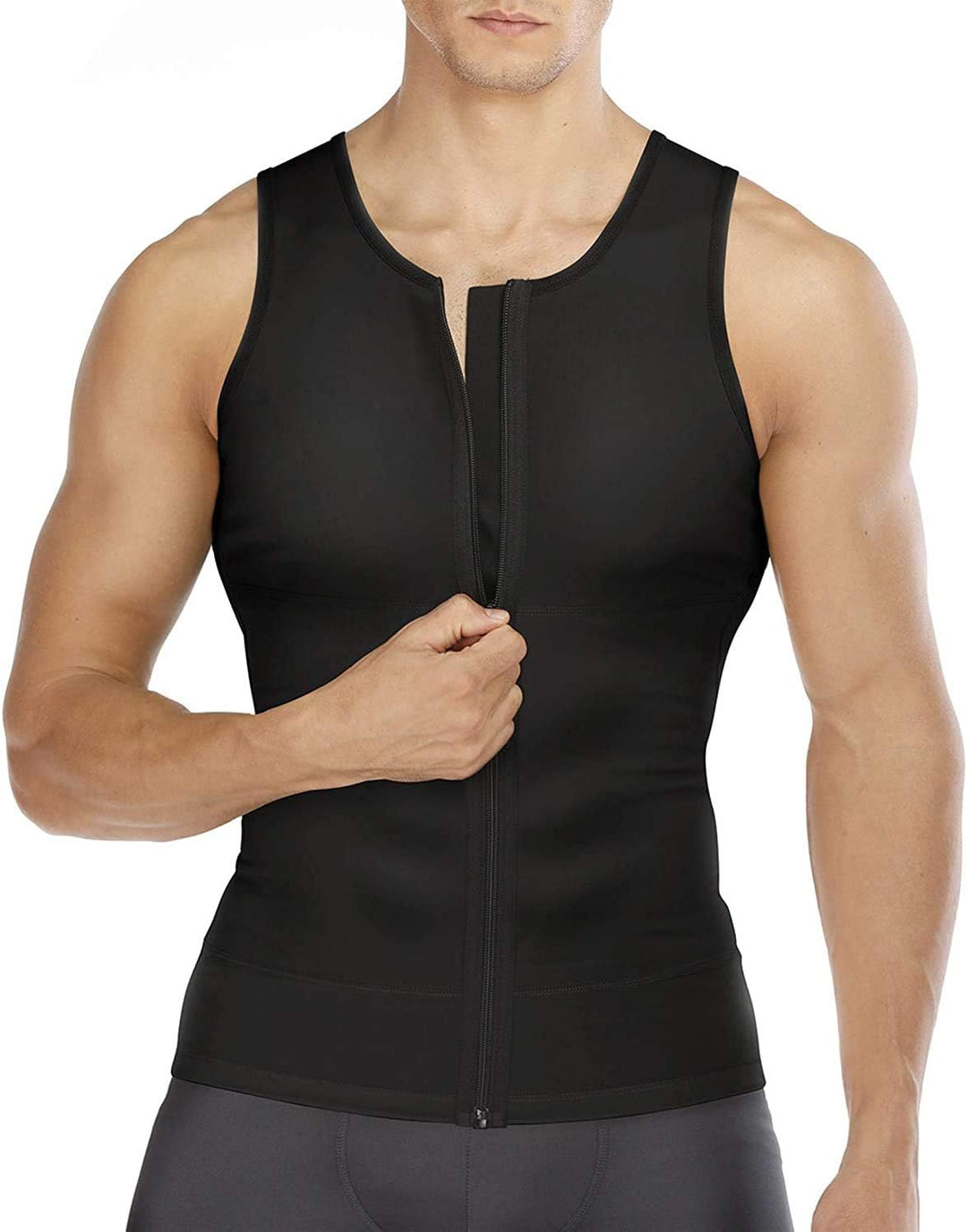 Gotoly Herren Unterhemden Shapewear Workout Tank Tops Figurformend Funktionsshirt Body Shaper Bauch