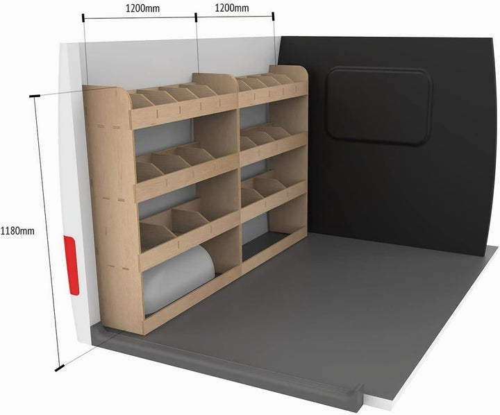 Vanify - Kompatibel mit Ford Transit Custom L2 2012+ Fahrzeugeinrichtung Fahrzeugregale, komplette F