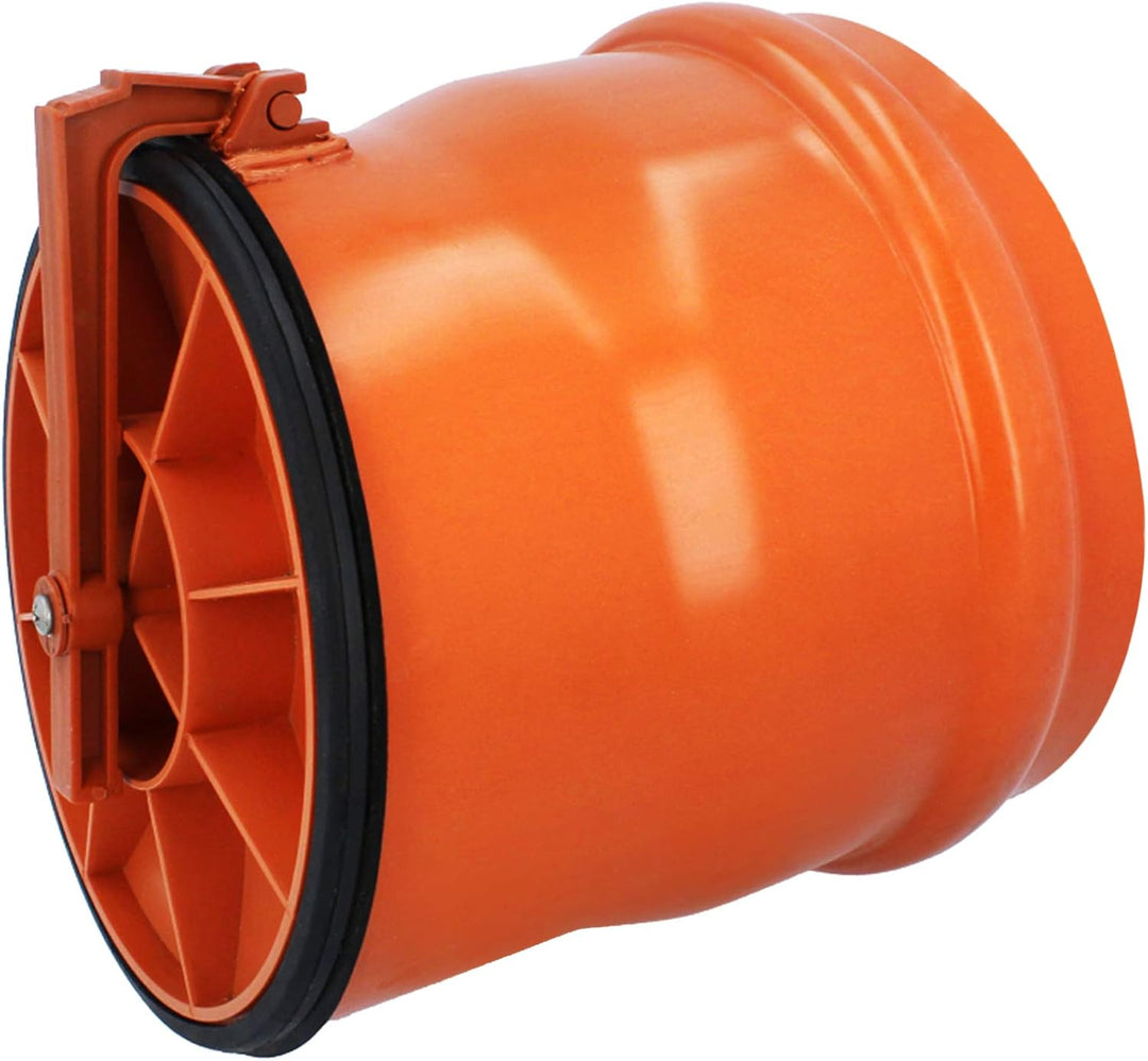 PEŠTAN Froschklappe Rückstauklappe Ø DN 200 mm Orange | Auslaufstück Für HT KG Dränage Rohr Kanal |