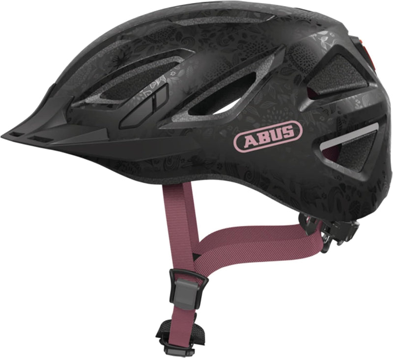 ABUS Stadthelm Urban-I 3.0 - Fahrradhelm mit Rücklicht, Schirm und Magnetverschluss - für Damen und