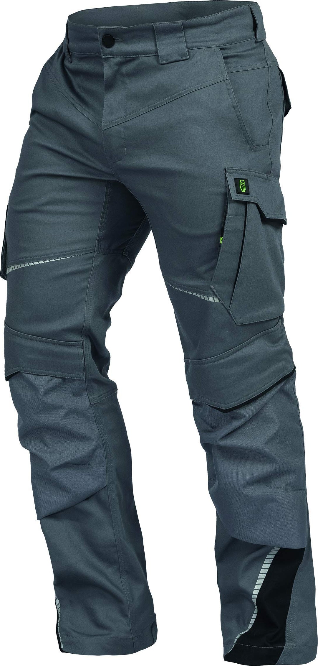 LEIB WÄCHTER Flex-Line Arbeitshose Bundhose Premium grün-schwarz mit Spandex … 24 Grau/Schwarz, 24 G