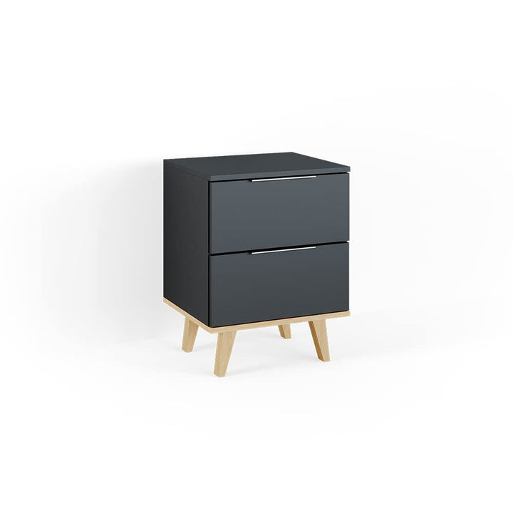 Vicco Sideboard Neptune, Anthrazit/Buche, 46 x 61 cm Klein, Klein