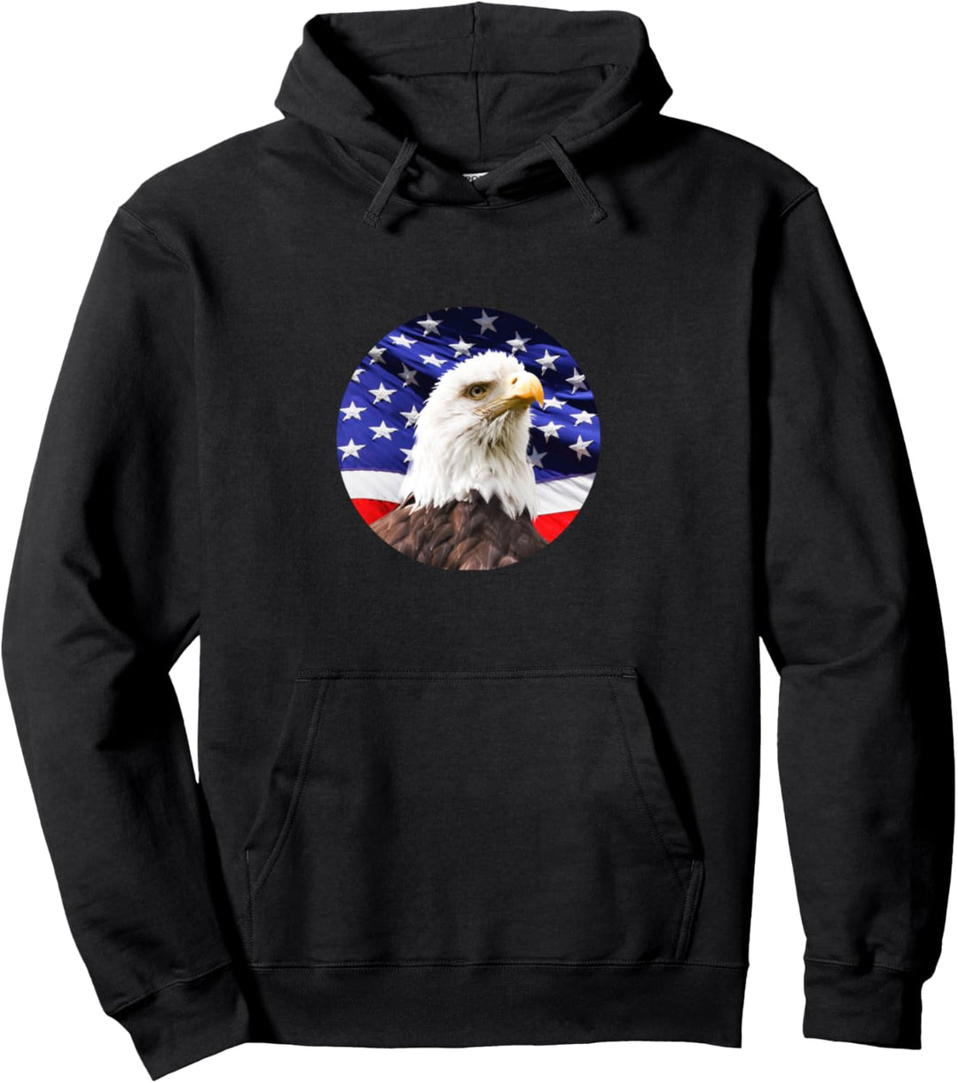 Amerikanischer Weisskopfseeadler USA Flagge 4. Juli Pullover Hoodie