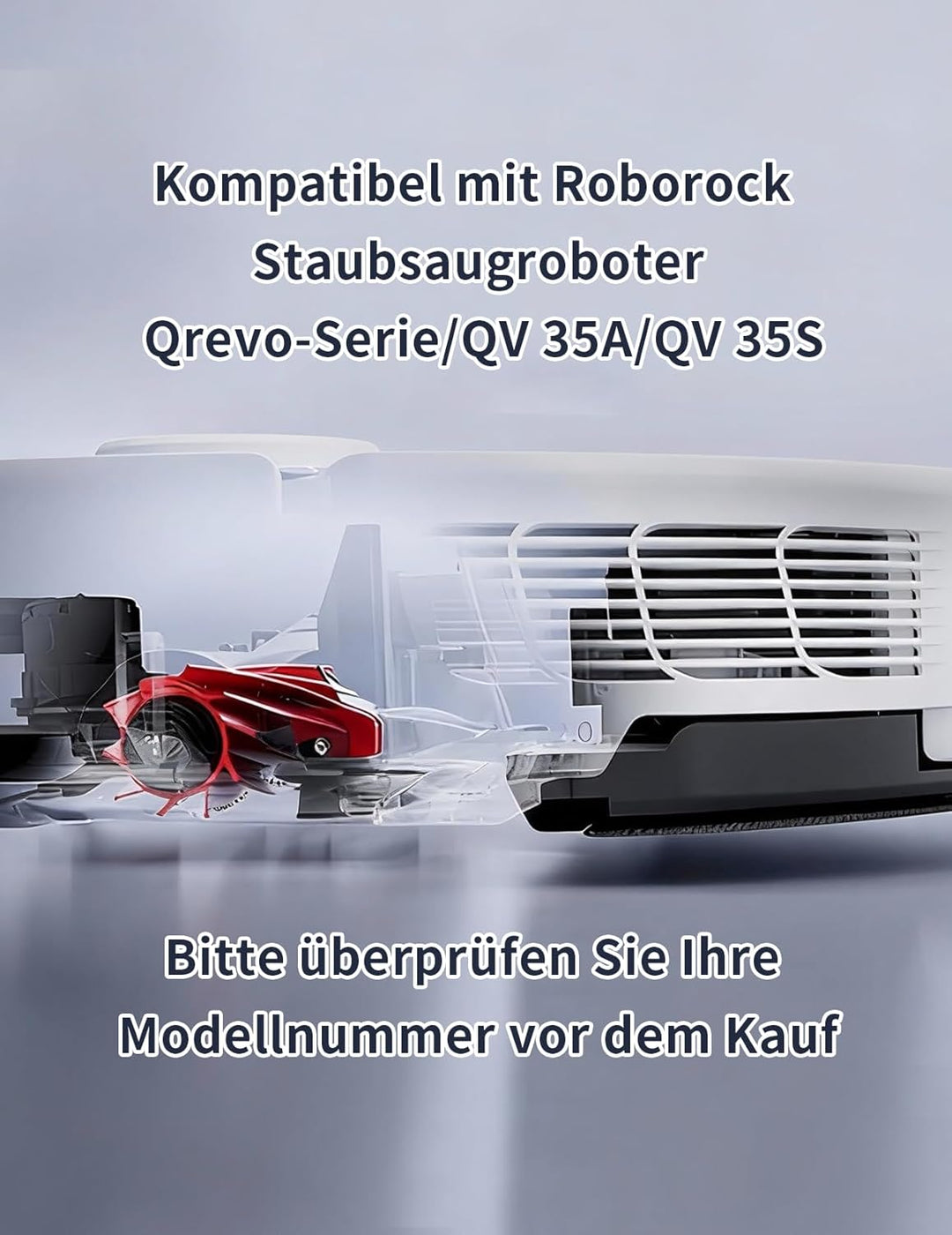 26 Stück Zubehör set für Roborock QV 35A / QV 35S，mit 2 Hauptbürsten, 6 Feuchttücher, 4 HEPA-Filter,