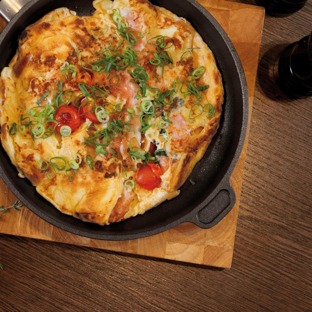 Eurolux Guss-Pfanne Induktion Set & Glas-Deckel Ø 26 cm abnehmbarer Griff - hoher Rand 7 cm - Alugus