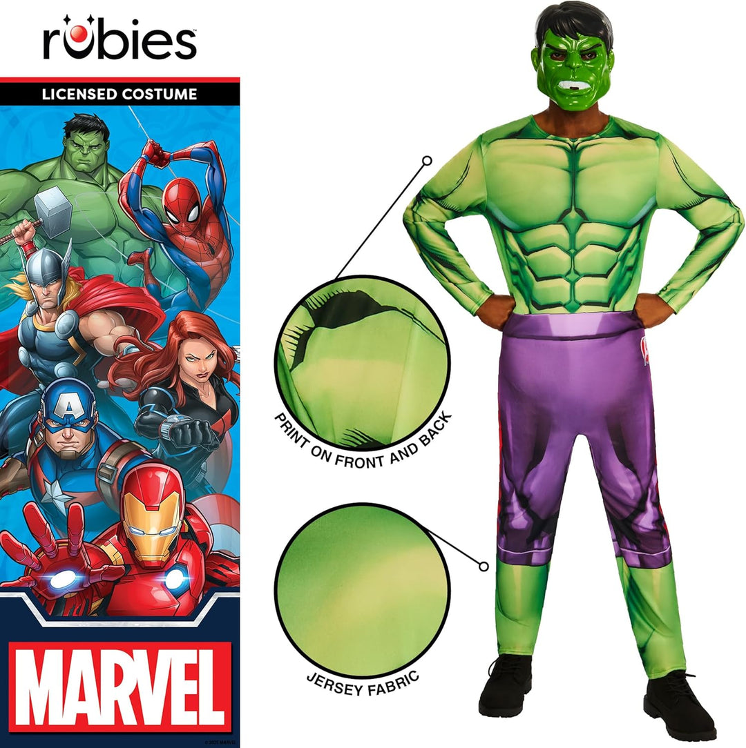 Rubies Offizielles Hulk-Kostüm für Erwachsene, klassisches Kostüm für Erwachsene, L