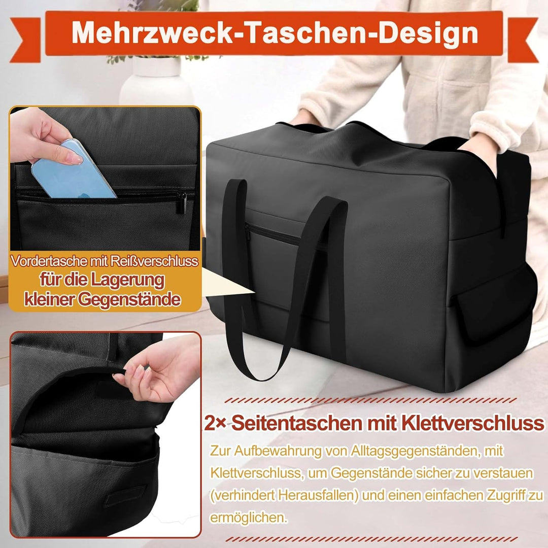 Extra Grosse Aufbewahrungstasche, Heavy-Duty Umzugstaschen mit verstärkten Griffen, wasserdichte Tra