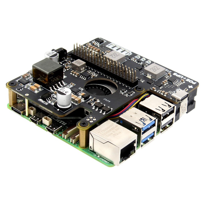 Geekworm X1207 2-in-1 PoE+ & UPS HAT for Raspberry Pi 5 (2/4/8/16GB), IEEE 802.3at 5V 5A Output, Sup