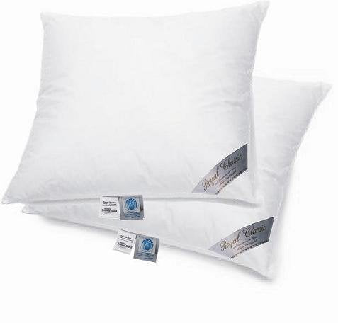 Angebot 2 Royal Classic Luxus 3-Kammer Kopfkissen Daunenkissen 80x80 cm 1.200 g 3 Kammer Kissen