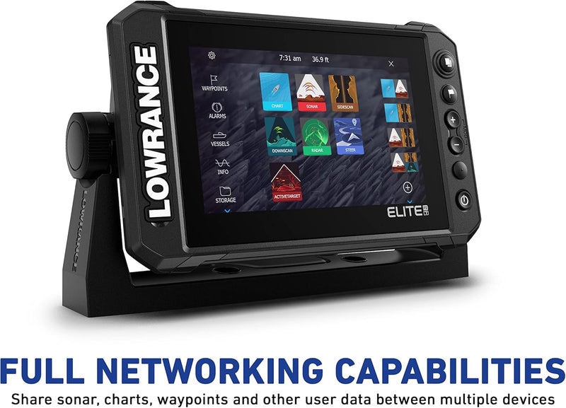 Lowrance Elite FS 9 Fischfinder mit 3-in-1 Active Imaging Wandler, vorgeladen, C-MAP Konturen+Grafik
